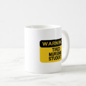 の警告疲れた看護学生 コーヒーマグカップ (正面右)