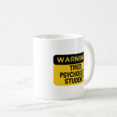 の警告疲れた統計学生 コーヒーマグカップ (正面右)