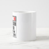 の警告登山懸命 ジャンボコーヒーマグカップ (正面)