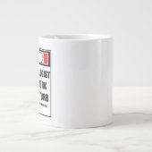 の警告眼科懸命 ジャンボコーヒーマグカップ (正面)