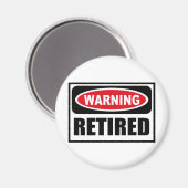 の警告磁退職した石 マグネット (正面/裏面)