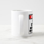 の警告美容師懸命が邪魔にならない ジャンボコーヒーマグカップ (裏面)