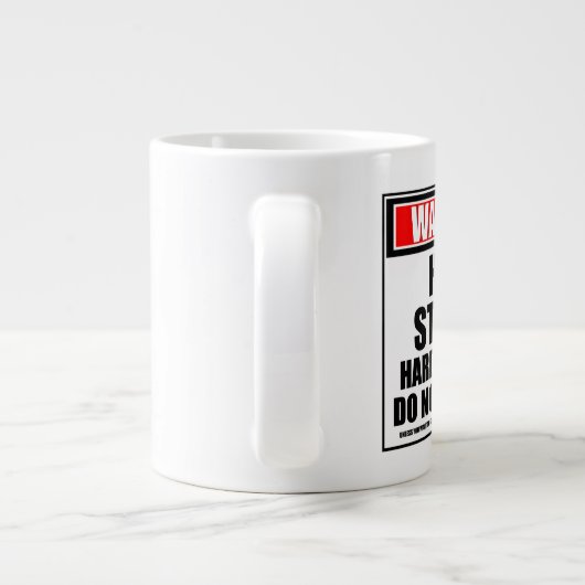 の警告美容師懸命が邪魔にならない ジャンボコーヒーマグカップ (裏面)