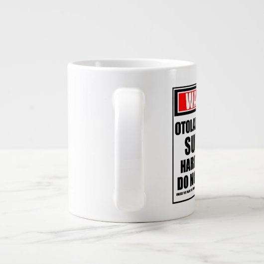 の警告耳鼻咽喉科外科医懸命 ジャンボコーヒーマグカップ (裏面)