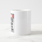 の警告職場懸命の社員 ジャンボコーヒーマグカップ (正面)