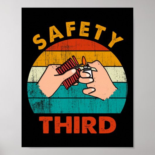 の警告花火の爆竹の安全第3位 ポスター (正面)