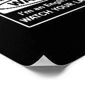 の警告英語先生 ポスター (角)