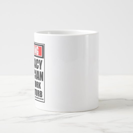 の警告薬局技術者懸命 ジャンボコーヒーマグカップ (正面)