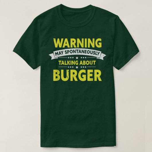 の警告話バーガーチーズバーガー恋人B Tシャツ (デザイン正面)