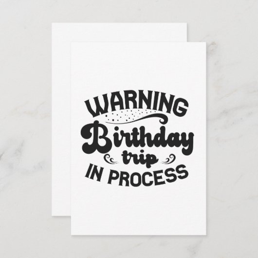 の警告誕生日旅行の進行おもしろいクルージング サンキューカード (正面/裏面)