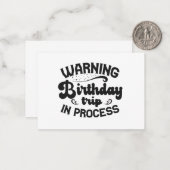 の警告誕生日旅行の進行おもしろいクルージング ノートカード (正面/裏面インサイチュ)