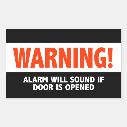 の警告警報が鳴もしる 長方形シール (正面)