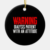 の警告透析患者2 セラミックオーナメント (正面)