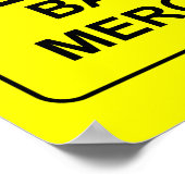 の警告銀行商おもしろい品 ポスター (角)