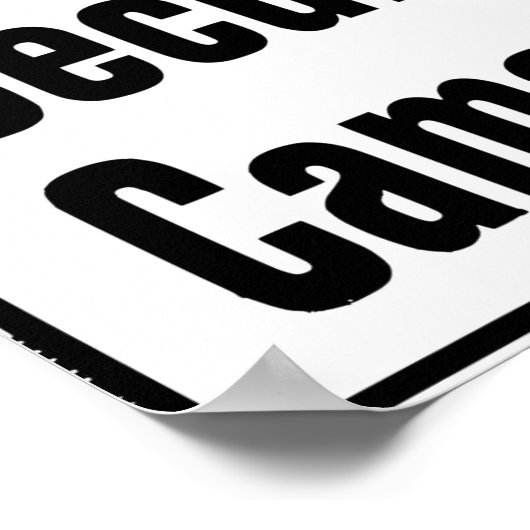 の警告防犯カメラ使用ポスター ポスター (角)