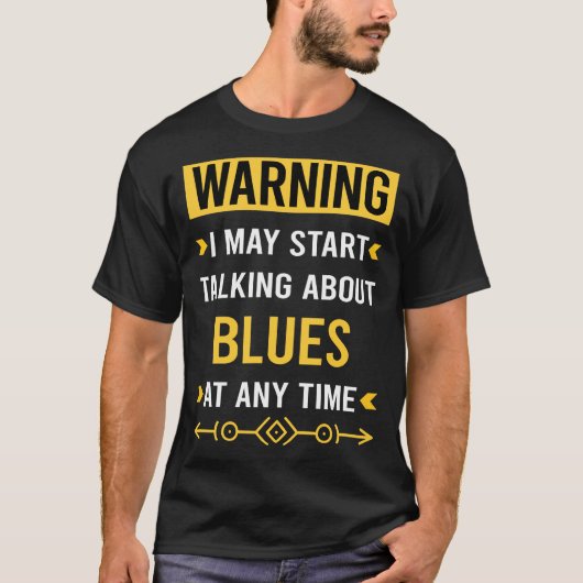 の警告青 Tシャツ (正面)