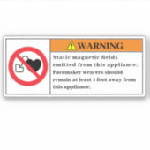 の警告静磁場ラベル シール (正面)