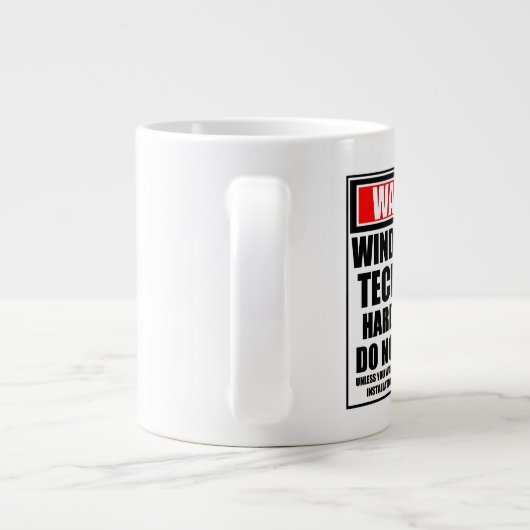 の警告風車技術者懸命 ジャンボコーヒーマグカップ (裏面)