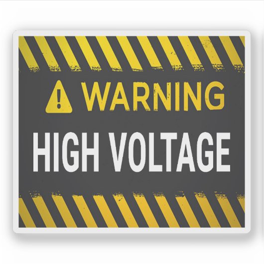 の警告高電圧 シール (正面)