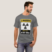 の警告、放射線の危険、交差しない Tシャツ (正面フル)
