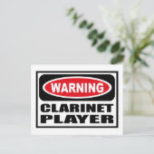 の警告CLARINET PLAYERはがき ポストカード (スタンド正面)
