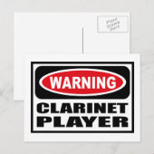 の警告CLARINET PLAYERはがき ポストカード (正面/裏面)