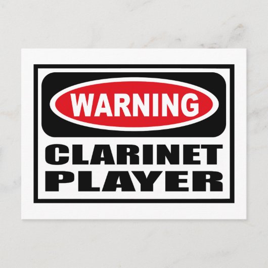 の警告CLARINET PLAYERはがき ポストカード (正面)