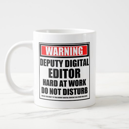 の警告Deputy Digital Editor懸命(勤務先) ジャンボコーヒーマグカップ (左)