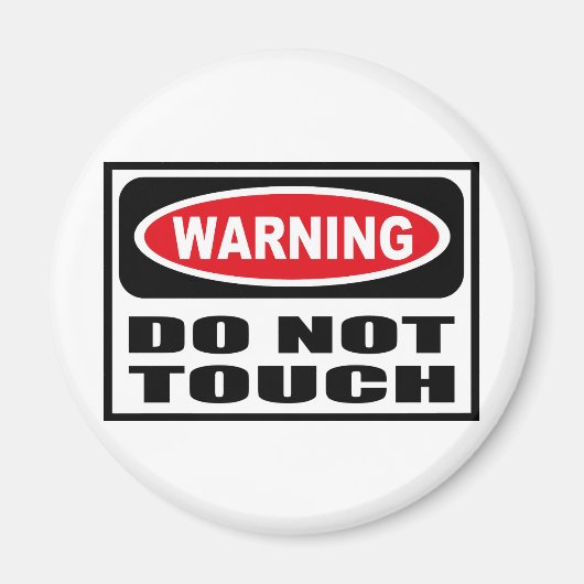 の警告DO NOTTOUCH磁石 マグネット (正面)