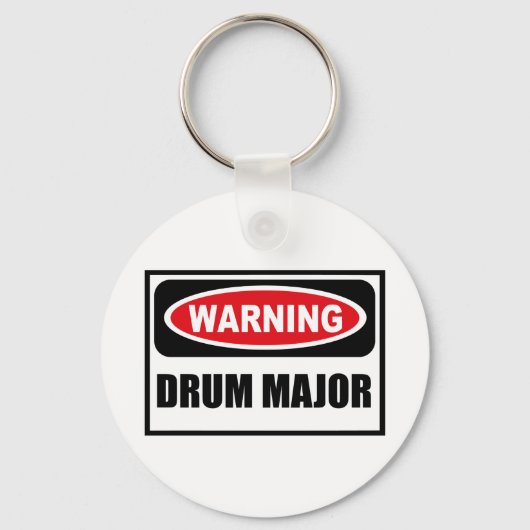 の警告DRUMキー専攻のチェーン キーホルダー (正面)