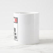 の警告ESL先生懸命が邪魔にならない ジャンボコーヒーマグカップ (正面)