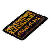 の警告KNOW-IT-ALL – 金属危険注意標識 –  マグネット (左側)