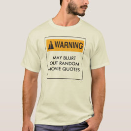 の警告MAY BLURT OUT RANDOM MOVIE引用文TEE Tシャツ