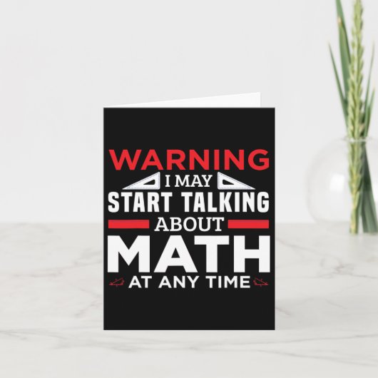 の警告May Talk Math Mathおもしろい先生 カード (正面)