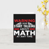 の警告May Talk Math Mathおもしろい先生 カード (黄色い花)