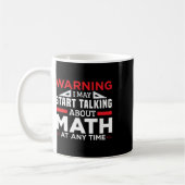 の警告May Talk Math Mathおもしろい先生 コーヒーマグカップ (左)