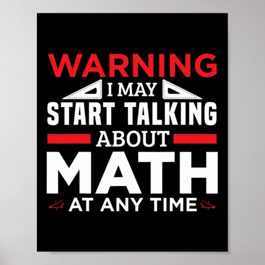 の警告May Talk Math Mathおもしろい先生 ポスター (正面)
