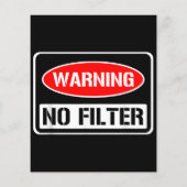 の警告No Filter皮肉なおもしろいプリン危険コーティ (裏面)