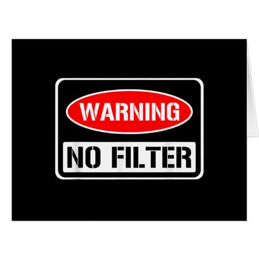 の警告No Filter皮肉なおもしろいプリン危険コーティ (正面横)