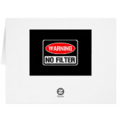 の警告No Filter皮肉なおもしろいプリン危険コーティ (裏面横)