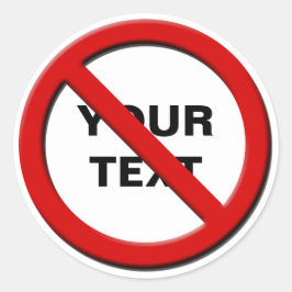 の警告No Symbol小さいステッカスタムカー ラウンドシール