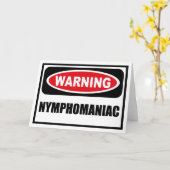 の警告NYMPHOMANIACグリーティングカード カード (黄色い花)