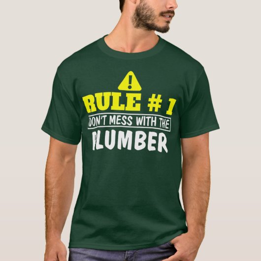 の警告plumber giftを台無しにしおもしろいない tシャツ (正面)