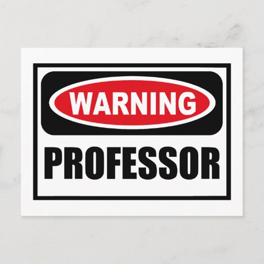 の警告PROFESSORポストカード ポストカード (正面)
