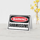 の警告SUBMISSIVE Greeting Card カード (黄色い花)