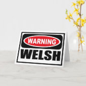 の警告WELSHグリーティングカード カード (黄色い花)