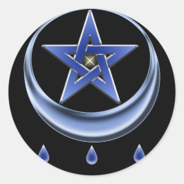 の賛美シンボルとPentagramステッカー ラウンドシール