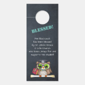 の賛美バックパックフクロウ教会祈りの言葉 ドアノブサイン (正面)