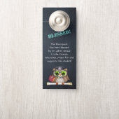 の賛美バックパックフクロウ教会祈りの言葉 ドアノブサイン (ノブ)