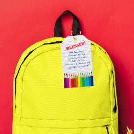 の賛美バックパック色鉛筆の教会 ギフトタグ